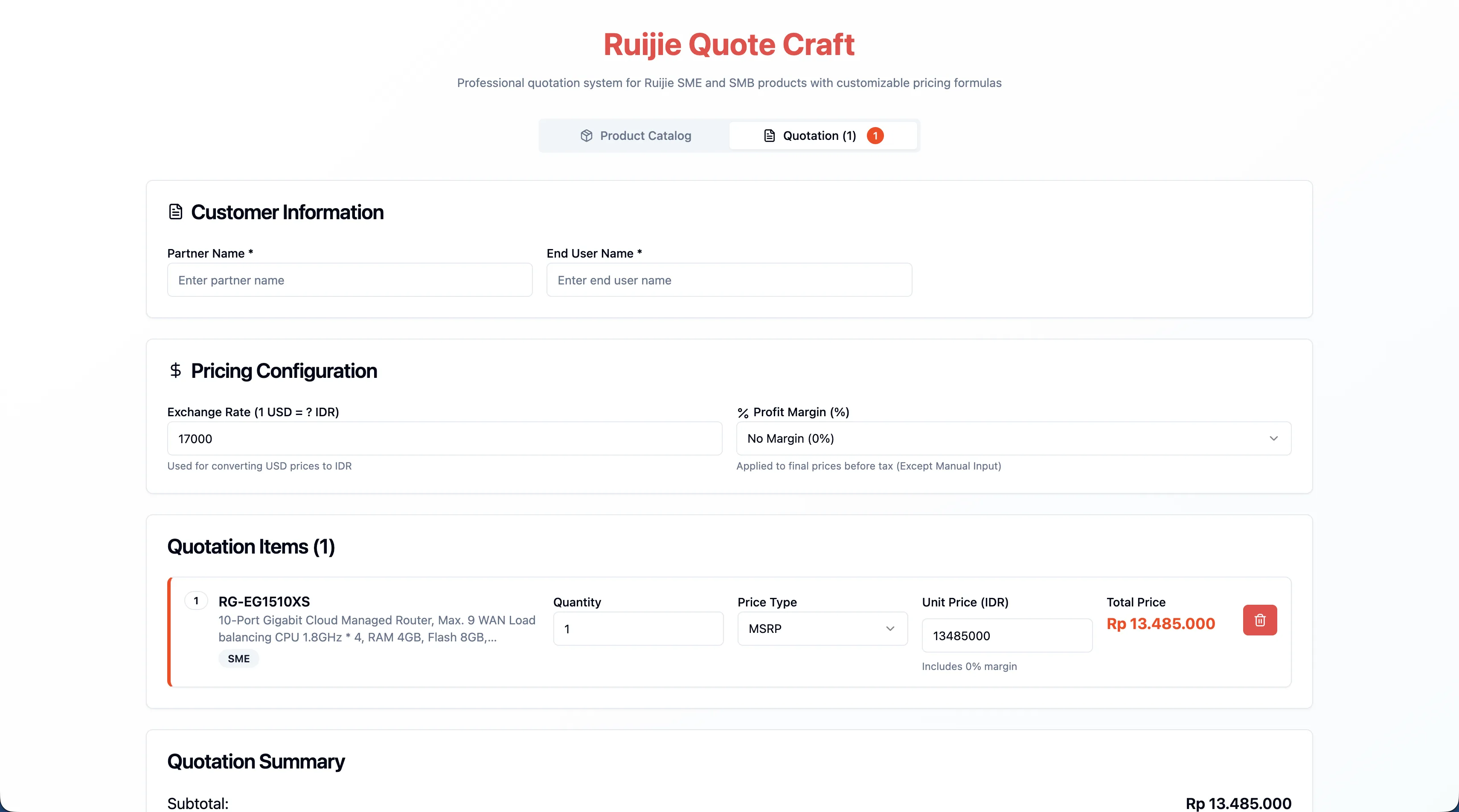 Ruijie Quote Craft project visual 2